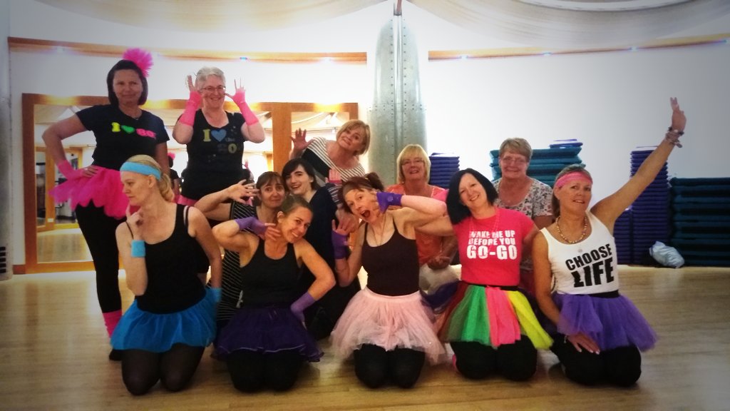 JadeCheerCo's tweet photo. @dizzydepp This lovely bunch of ladies just went back in time to the 80s! #dancehenparty #harrogate @CheerleadingCo https://t.co/dk3kZx7FhT