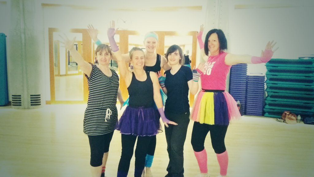 JadeCheerCo's tweet photo. @dizzydepp This lovely bunch of ladies just went back in time to the 80s! #dancehenparty #harrogate @CheerleadingCo https://t.co/dk3kZx7FhT