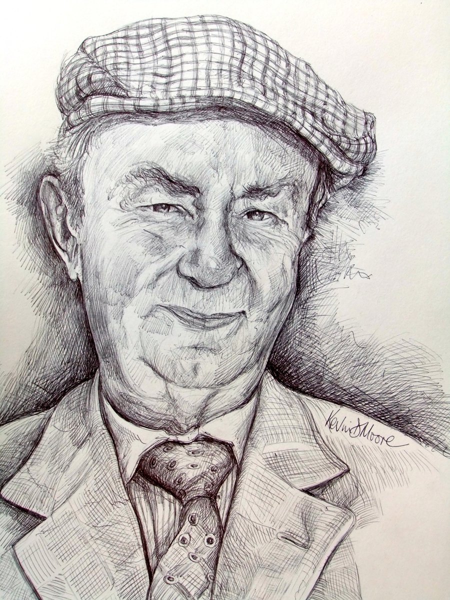 KevArtStudio's tweet photo. Pen #portrait of #Peter #Sallis the voice of #Wallace, a character that gave me much pleasure🤓 by Kevin @kevartmoore @KevArtStudio #Thetford https://t.co/8LhFJT0lAf