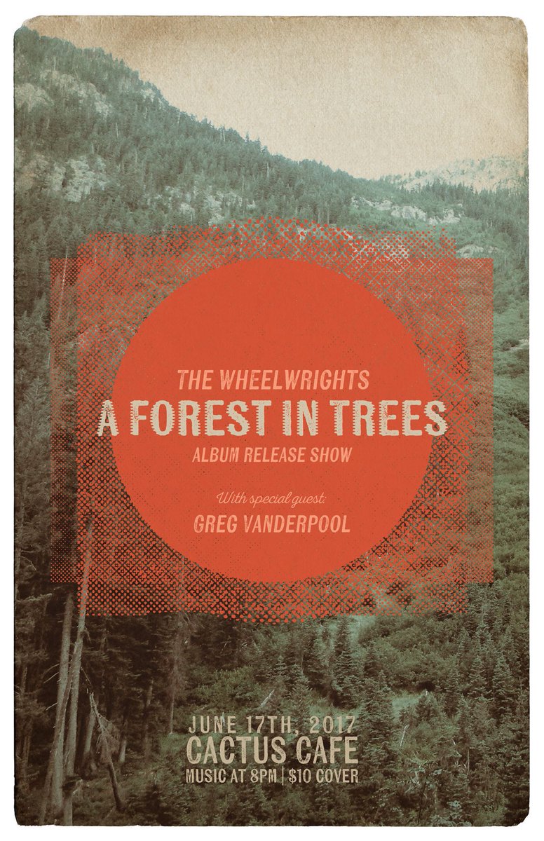 Tonight: <a href="/wheelwrightsatx/">The Wheelwrights</a> A Forest In Trees album release w/ special guest <a href="/gregvanderpool/">Greg Vanderpool</a> Doors 8, Show 8:30pm cactuscafe.org