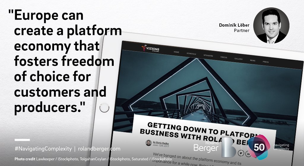 What is our view on the state of the #PlatformEconomy in #Europe? More here: rb.digital/2rnsRjF <a href="/dloeber/">Dr. Dominik Löber</a> <a href="/Vizions2017/">Vizions by Zalando</a>