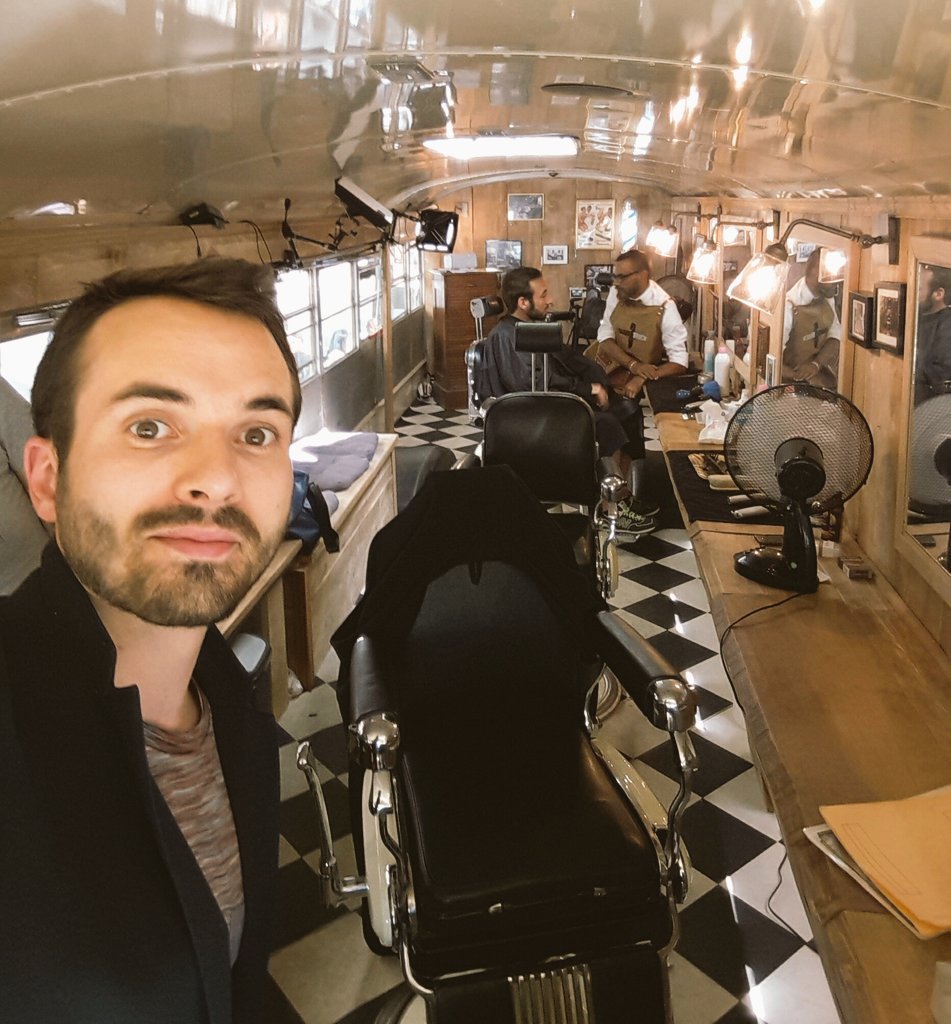 vincbenz's tweet photo. Just been #iShaper trimmed by #barbertruckbypanasonic ! Thx @PanasonicFrance https://t.co/uJhZLRdQGY