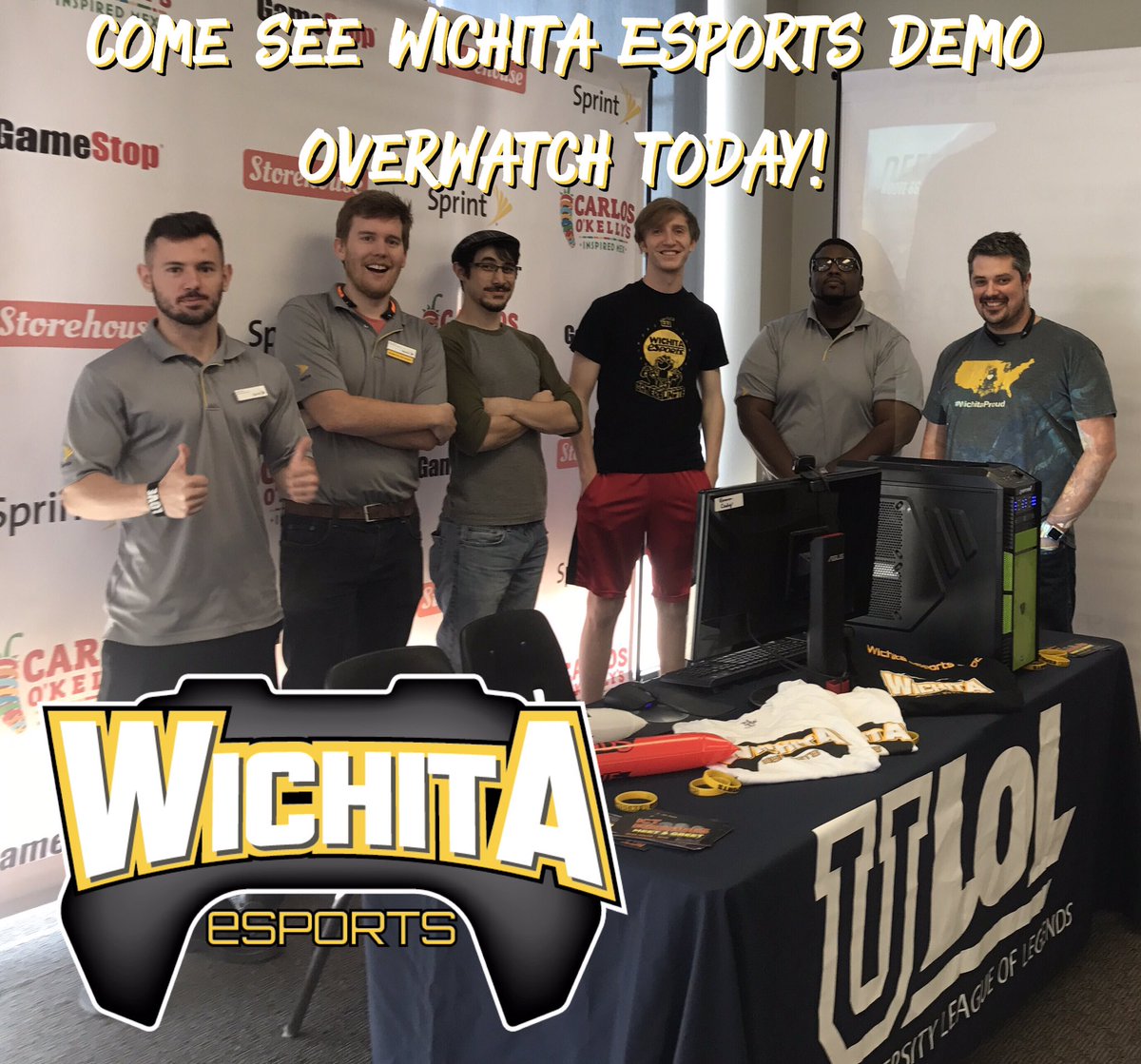 gqinict's tweet photo. We've got @WichitaESports in store today! Come have fun!! @JohnnyCroney @PlainsRD @TrullJonathan @ErikNKC @wl_byoung @Pkushn #Overwatch #SST https://t.co/pp0RhFkISb