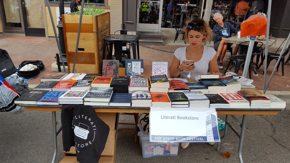 AABookFestival's tweet photo. Hey, book lovers, #LiteratiBkstore is here at the Street Fair with an amazing range of books from which to choose. https://t.co/TNTXgfitrS
