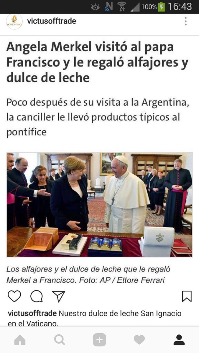 VictusOffTrade's tweet photo. Nuestro dulce de leche San Ignacio en el Vaticano. https://t.co/O2PqBqyhoF