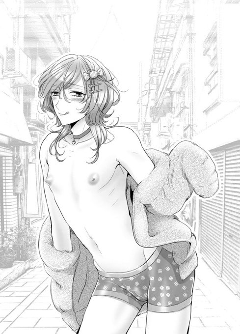 わたしの線画のメスお兄さんにBOSS珍先生(@BOSSchin3)が仕上げして下さったのがこちらです❣️(2枚目が自分でやったやつ)背景がついてエッチな客引きさんになってて妄想が走る～😍あと体のトーンがすっごくエロいです拝み…🙏線画交換楽しかったです!ありがとうございます～～❣️ 