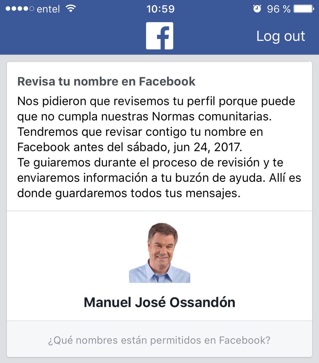 mjossandon's tweet photo. Quise entrar a mi Facebook y resulta que ahora esta en proceso de revisión. Quieren callarme hasta x redes sociales! El 2/07 ganaremos igual https://t.co/ZnIIrDe2Cs