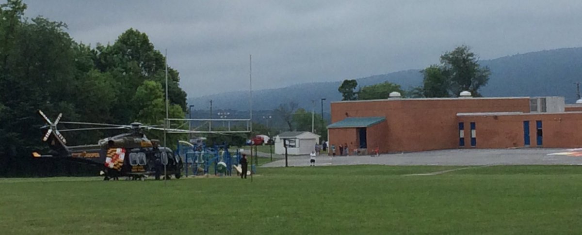 Thurmont Elementary ready for the President to travel to the neighborhood for the first time.