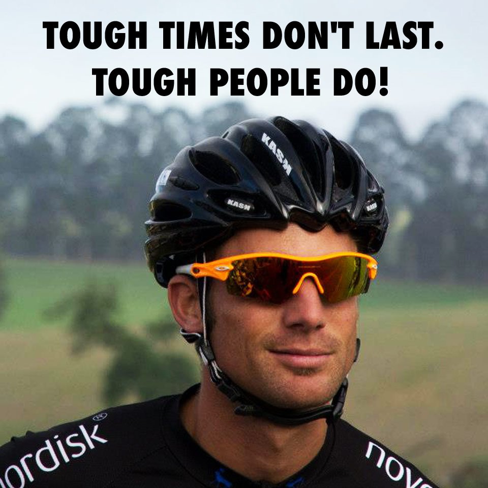 Tough times don't last. Tough people do! #inspirationalquote #ride