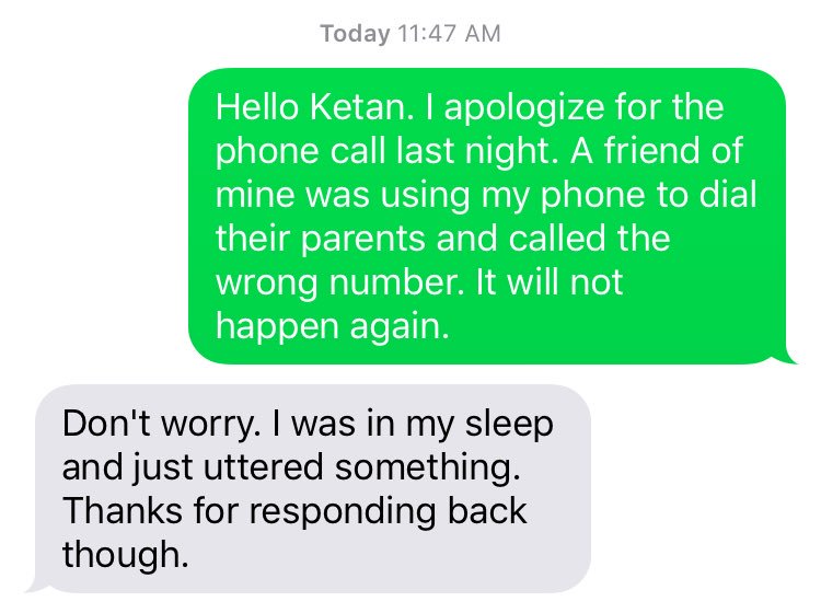 _JStanowski's tweet photo. Drunk dialed a supplier 6 times at 3 am. Blamed it on somebody else. He seems pretty understanding.👌🏼👌🏼 https://t.co/gxbALi0BlB