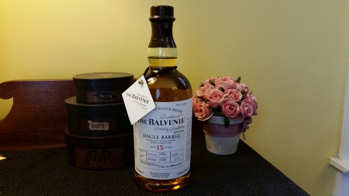 speers56's tweet photo. Going old school 
Sweet spot for @BalvenieUS have I. The cask date is the same as the start date of my 2nd career with my employer https://t.co/F25iXBSRu7