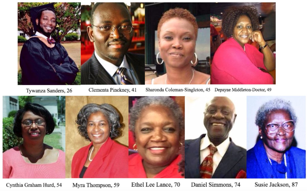 teamtrace's tweet photo. On this day in 2015, 9 people were fatally shot by a white supremacist at a historically black church in Charleston. https://t.co/x3cgfFpyd6 https://t.co/9rFtIDrTcI