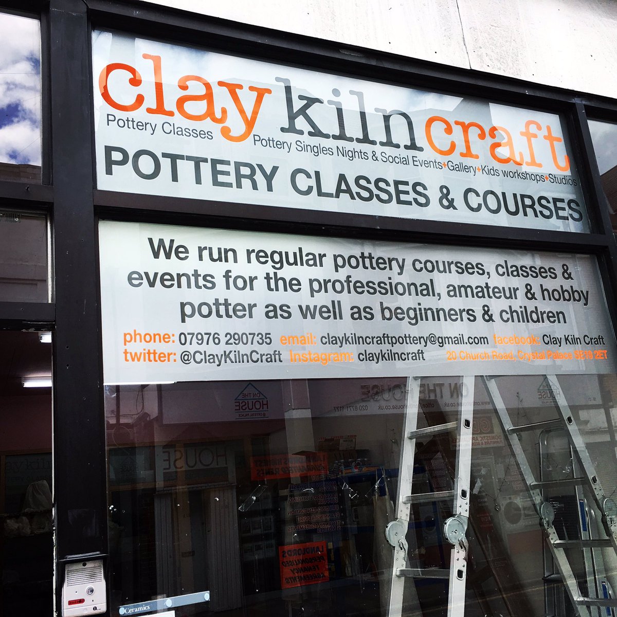 DesignbyBen_'s tweet image. Happy with the finished outcome of the sign job in Crystal Palace. Silver frosting backed graphics #crystalpalace #signgraphics #shopsigns