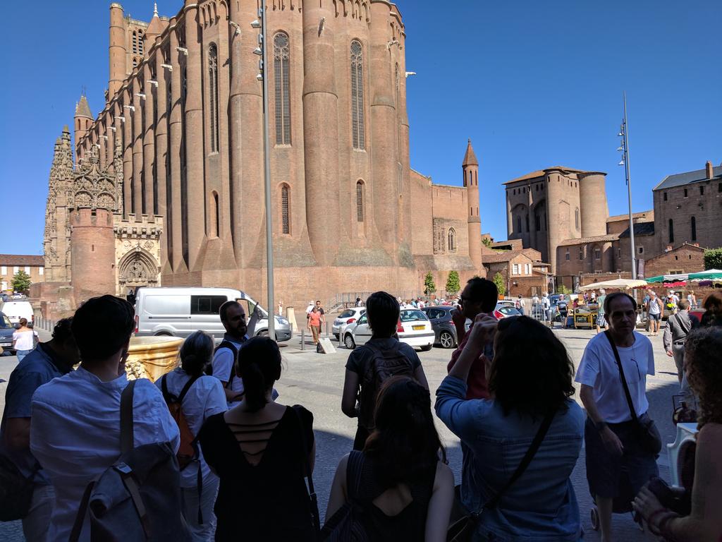 MakingKnowing's tweet photo. M&K@MakingKnowing in Albi and Rodez, following a 'common saying' in Fr 640, f 20: steeple of Rodez, Church of Albi, bell of Toulouse #fr640 https://t.co/H5YSvnu50x