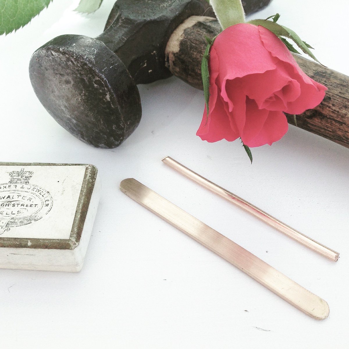 Beautiful day for #makingyourownweddingrings . Recycled family gold ready to be made into wedding rings by the lovely couple themselves!