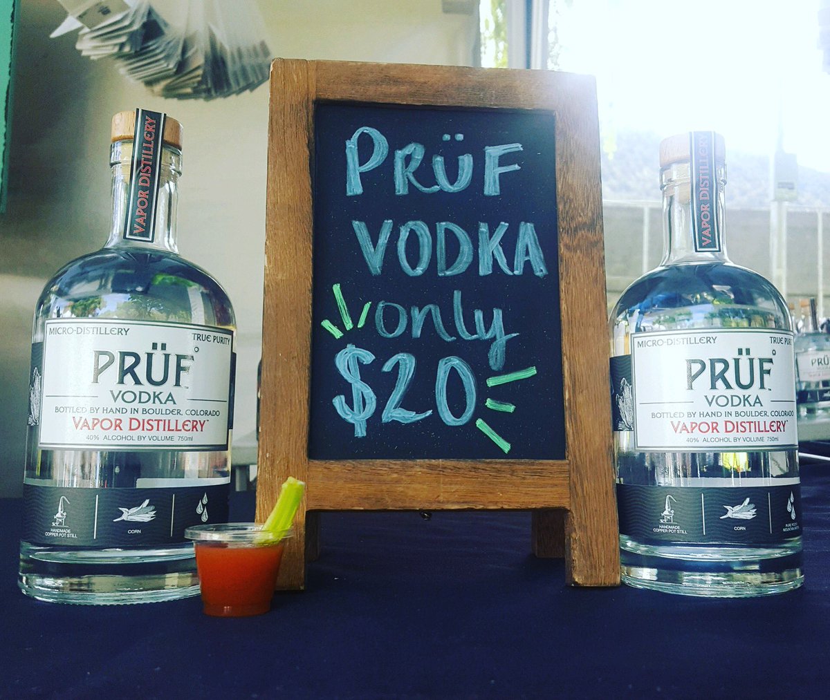 VaporDistillery's tweet photo. Pick up some Prüf #Vodka for a #BloodyMaryMorning and a #HappyFathersDay! #BoulderStyle #BBQ #GETsome #Summertime #Cocktails #CraftSpirits https://t.co/WYzHX8wIPF