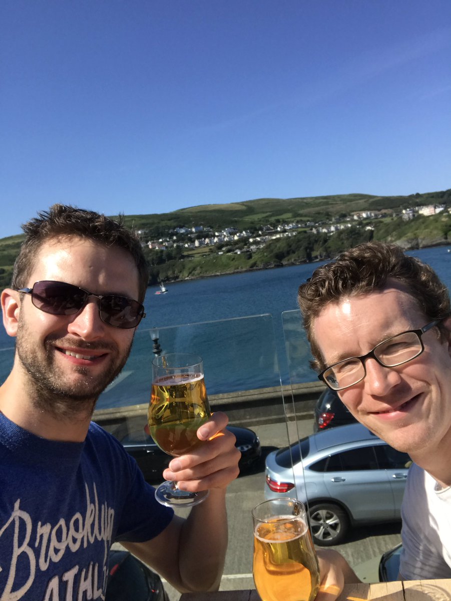 Lovely afternoon next to the sea with <a href="/SamBurkey/">Manny Egbo</a> #gig #isleofman ##h2ny