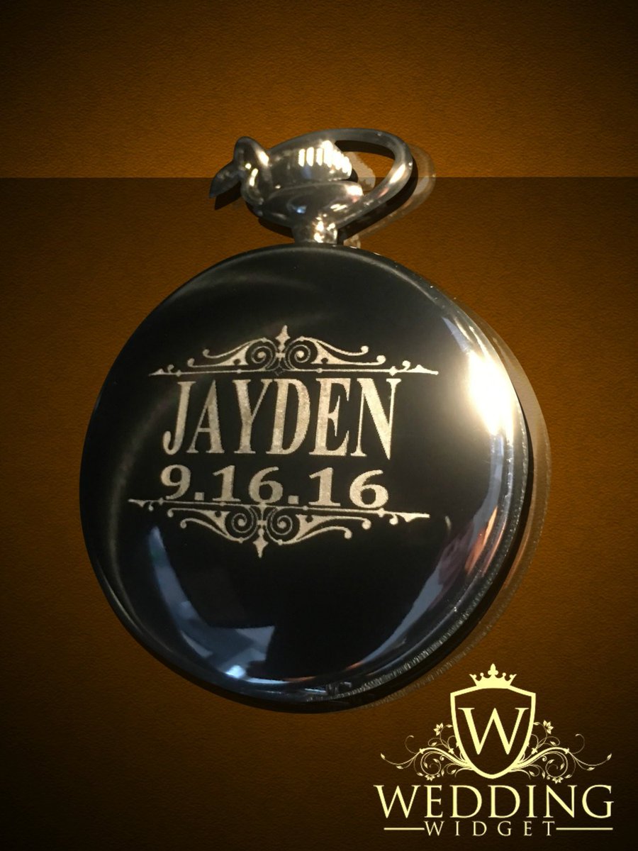 WeddingWidget's tweet image. Groomsmen gift - Personalized Silver Pocket watch - Groom and Bri… etsy.me/2smzPqX #Etsy #CustomEngravedGift