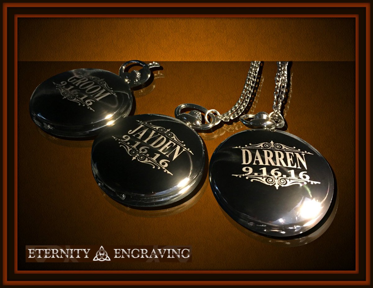 WeddingWidget's tweet image. Groomsmen gift - Personalized Silver Pocket watch - Groom and Bri… etsy.me/2smzPqX #Etsy #CustomEngravedGift