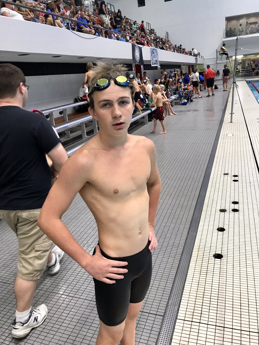 WTRCSharksOH's tweet photo. An exhausted Ben Pickrel getsπ₯in 13-14 boys 200 IM and drops 3 off his best!!!
#swimstrategy https://t.co/FdIuATxF8A