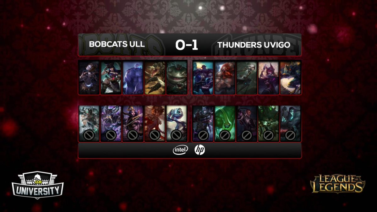 University_ES's tweet photo. Picks y bans completos. ¡Vamos con la segunda partida de la Gran Final! 

🆚 @Thunders_UVIGO 1-0 @Bobcats_ULL 

🔴 https://t.co/54L7EL5ka9 https://t.co/uQw17ToIJI