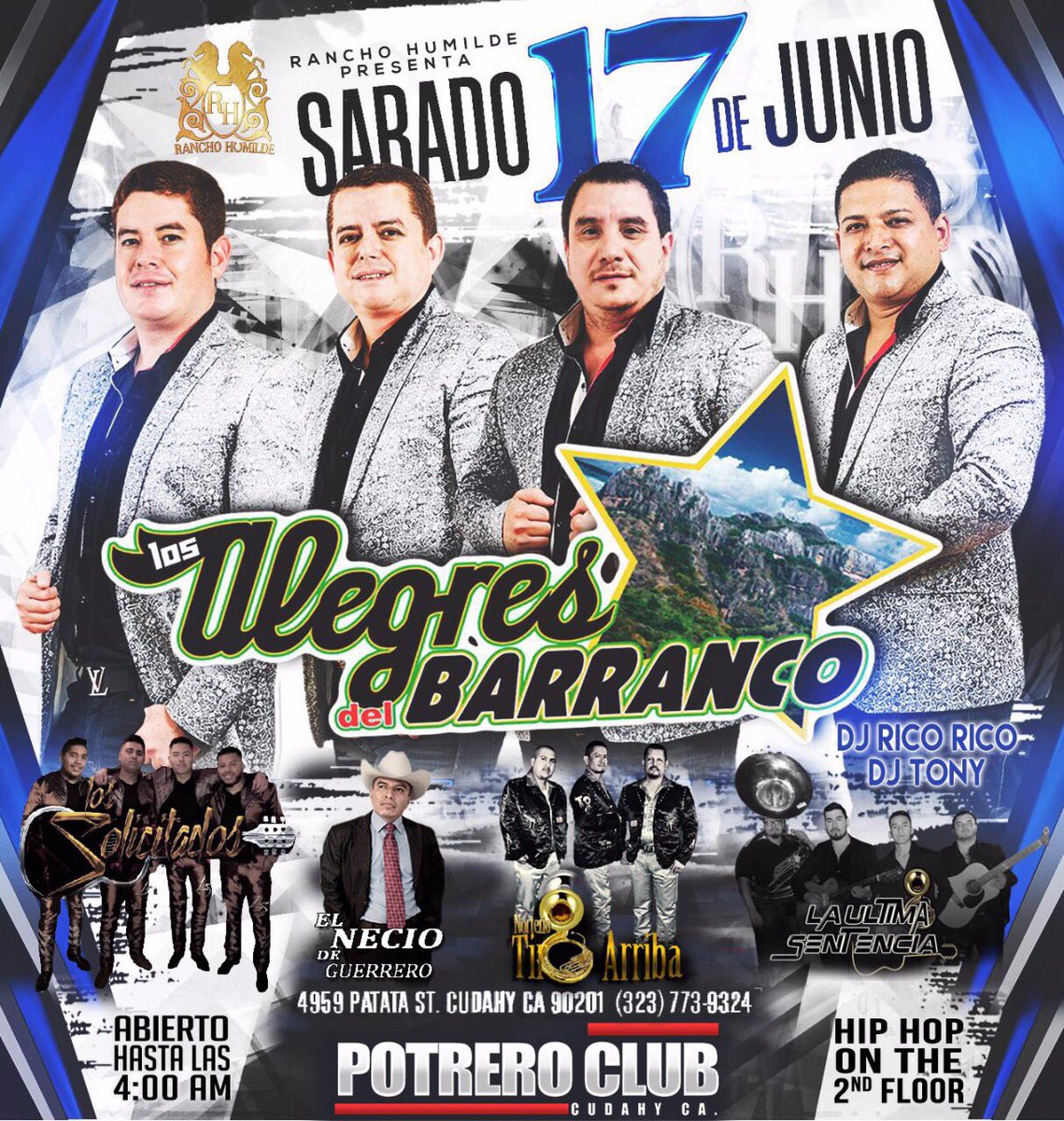 $25 TICKETS EN PREVENTA TODAVIA DISPONIBLES AQUI EN EL CLUB Y EN TICKETON.COM no te lo puedes perder! #potreros #eventos