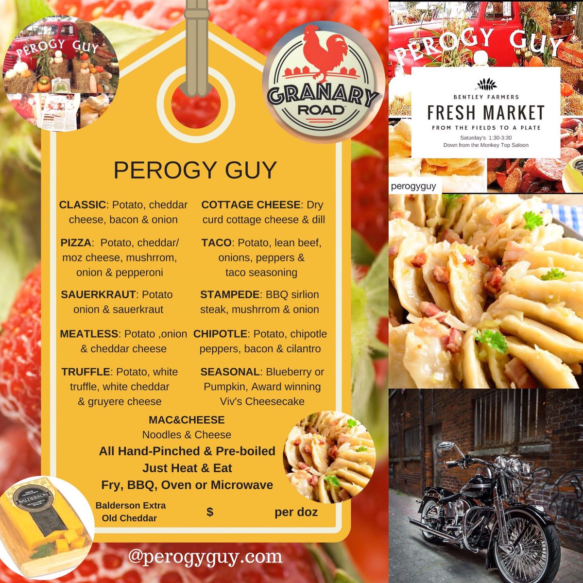 PerogyGuy's tweet photo. Start the #hog! & see you over @ #Bentley #farmersmarket today! Home to The #MonkeyTop #Saloon & enjoy a #Caesar on the outdoor #Patio! https://t.co/VJEnXbxqC2