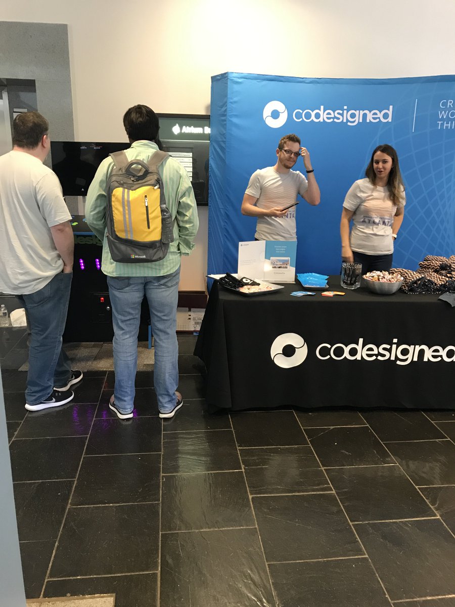 DasGut69's tweet image. Codesigned brought Tshirts and a video game #SPSATL