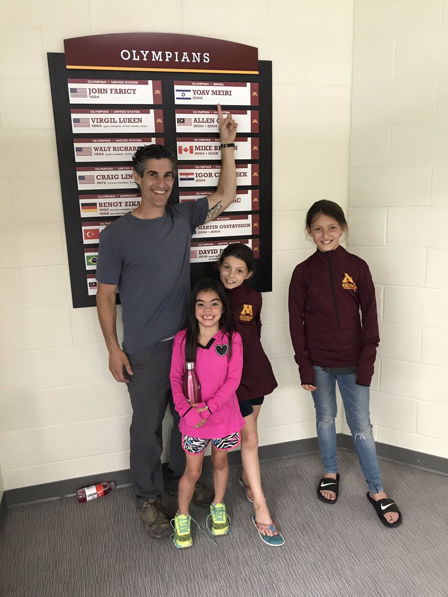 MNCoachKremer's tweet photo. Welcome back @meir0003 and Family!  So many great memories with this man!  Yoav is now a Farmer in WI! #GopherGreats @GopherSwam https://t.co/PwkVAspvrB