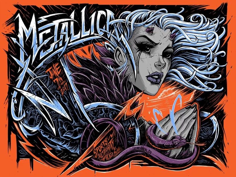 2017 METALLICA Denver Signed Limited Edition AP Concert Poster x/70 - SOLD OUT  | eBay buff.ly/2rCKf8I