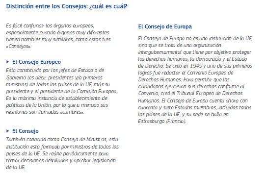 EscuelaAtlas's tweet photo. Diferencias entre los "Consejos" en Europa. https://t.co/DlOz6afrqH