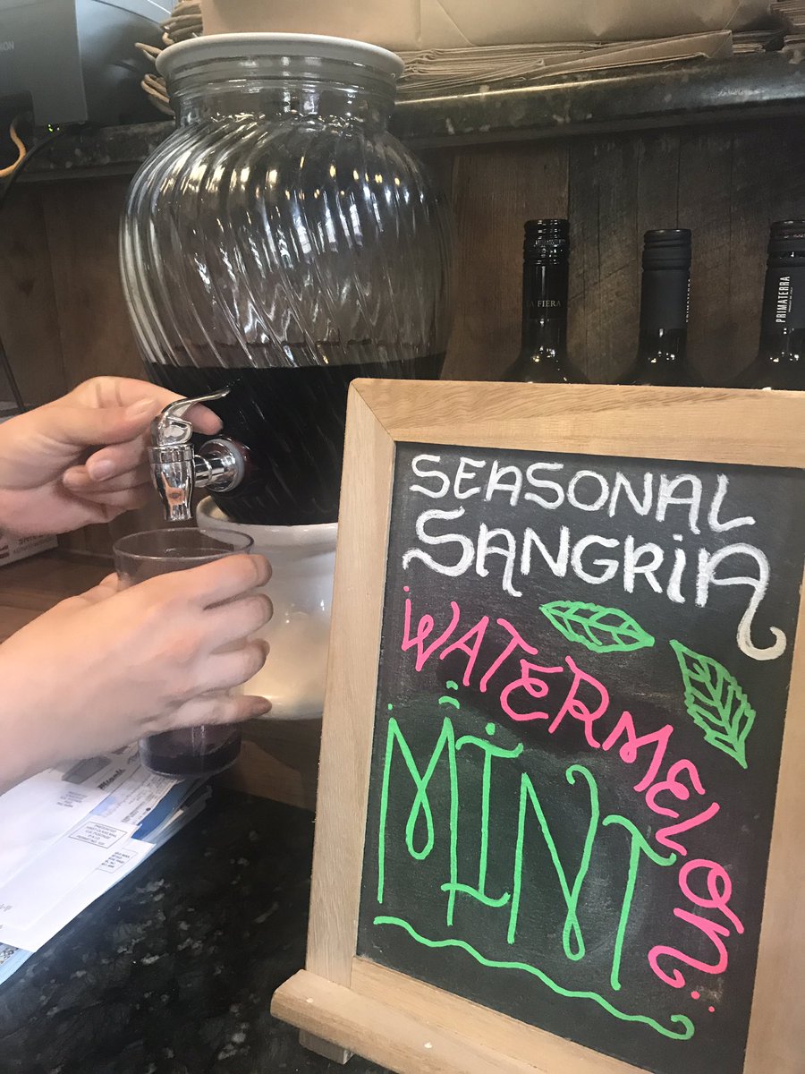 Seasonal Watermelon 🍉 Mint #Sangria 👌<a href="/BagbyPizzaCo/">Bagby Pizza Company</a> #HarborEast <a href="/harboreast/">Harbor East</a> #Baltimore