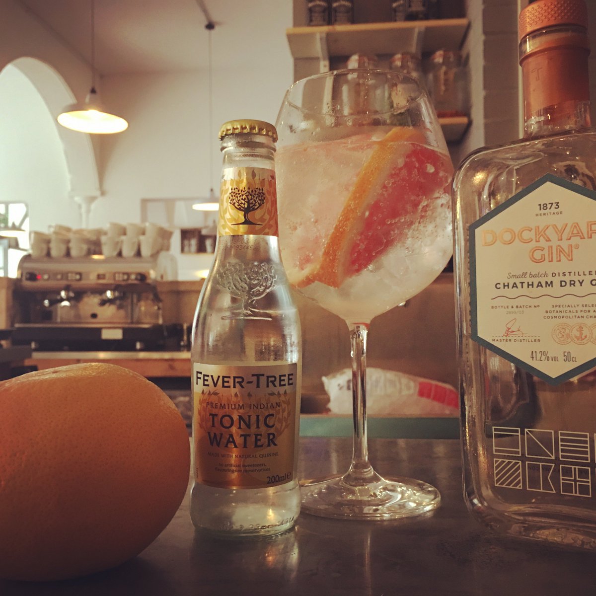 Its Gin O’clock everyone. Have you tried <a href="/rivetdistillery/">Stephen Russell</a> #dockyardgin? We are proudly serving it at #fredericbistro. One of our 100 #gins