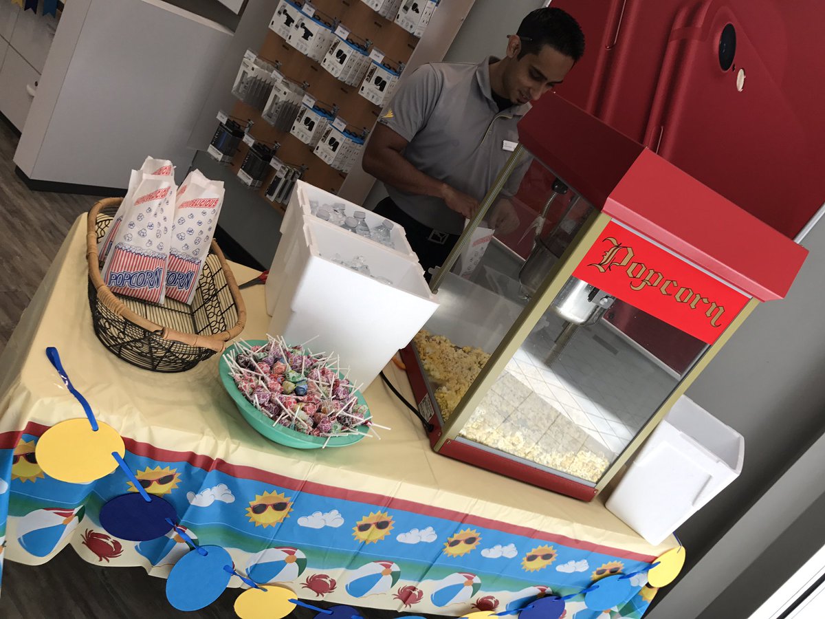STOP BY THE SPRINT AT #TYLERMALL IN #RIVERSIDE AND GET POPCORN ALONG WITH 5 LINES FOR 90$, LOGO ON THE IPHONE 7, HALF OFF GALAXY s8!
