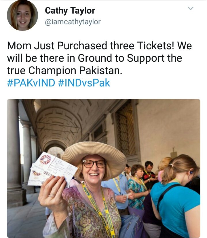 zaliqbal1234's tweet photo. Love it dear @iamcathytaylor 😘
Respect from #Pakistan ❤✌
Only champions support champions👏

#PAKvIND #IAmTeamGreen #CT17 #INDvPAK #TeamGREEN https://t.co/6UEvb6V3sa