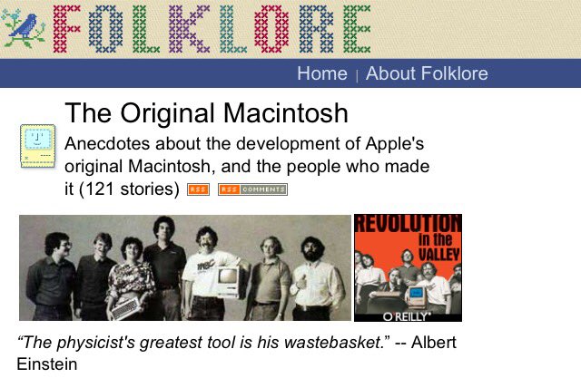 If you like software stories, go read folklore.org/index.py - the Folklore site is wonderful and inspiring. Please write your own too!
