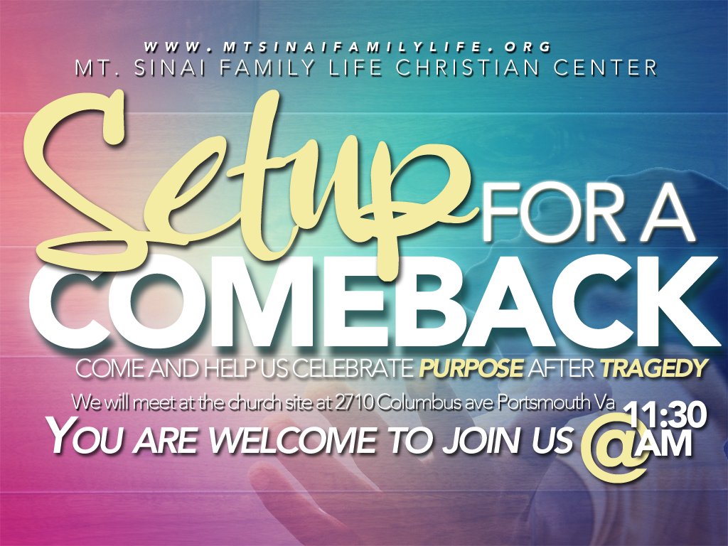 Mtsflcc's tweet photo. We will meet @ 2710 Columbus ave Portsmouth va @11:30AM. 
To GOD be the glory! !. #TELLSOMEBODY 
#rebuildthepillar #SetupforaComeback https://t.co/XSlps5hdB8
