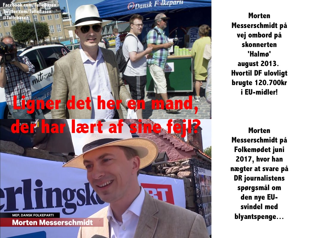 TulleBasen's tweet photo. Ligner det her en mand, der har lært af sine 'fejl'??? #dkpol #dkmedier #DFgate #Messershit #TulleBasen https://t.co/6VgbtV0bhB