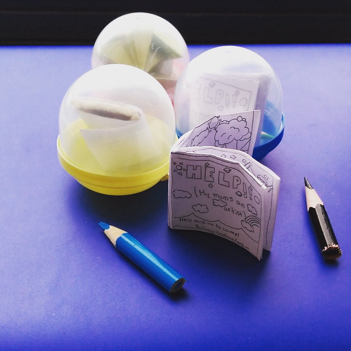 zinenation's tweet photo. Mini zines and mobiles from #toabf including 'Help My Mom's an Artist' by 12 yr old Lucy who is trying to raise money to attend camp. https://t.co/hVZuZBszVE