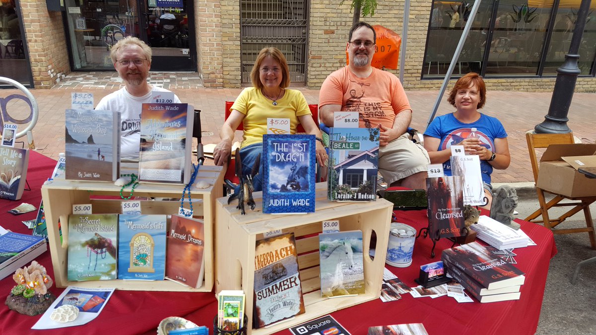 AABookFestival's tweet photo. In one booth you'll find @RandyDPearson, Judith Wade, and @GregorySScott. They'd love to tell you about their books at the Street Fair. https://t.co/CZnWOeC1tp