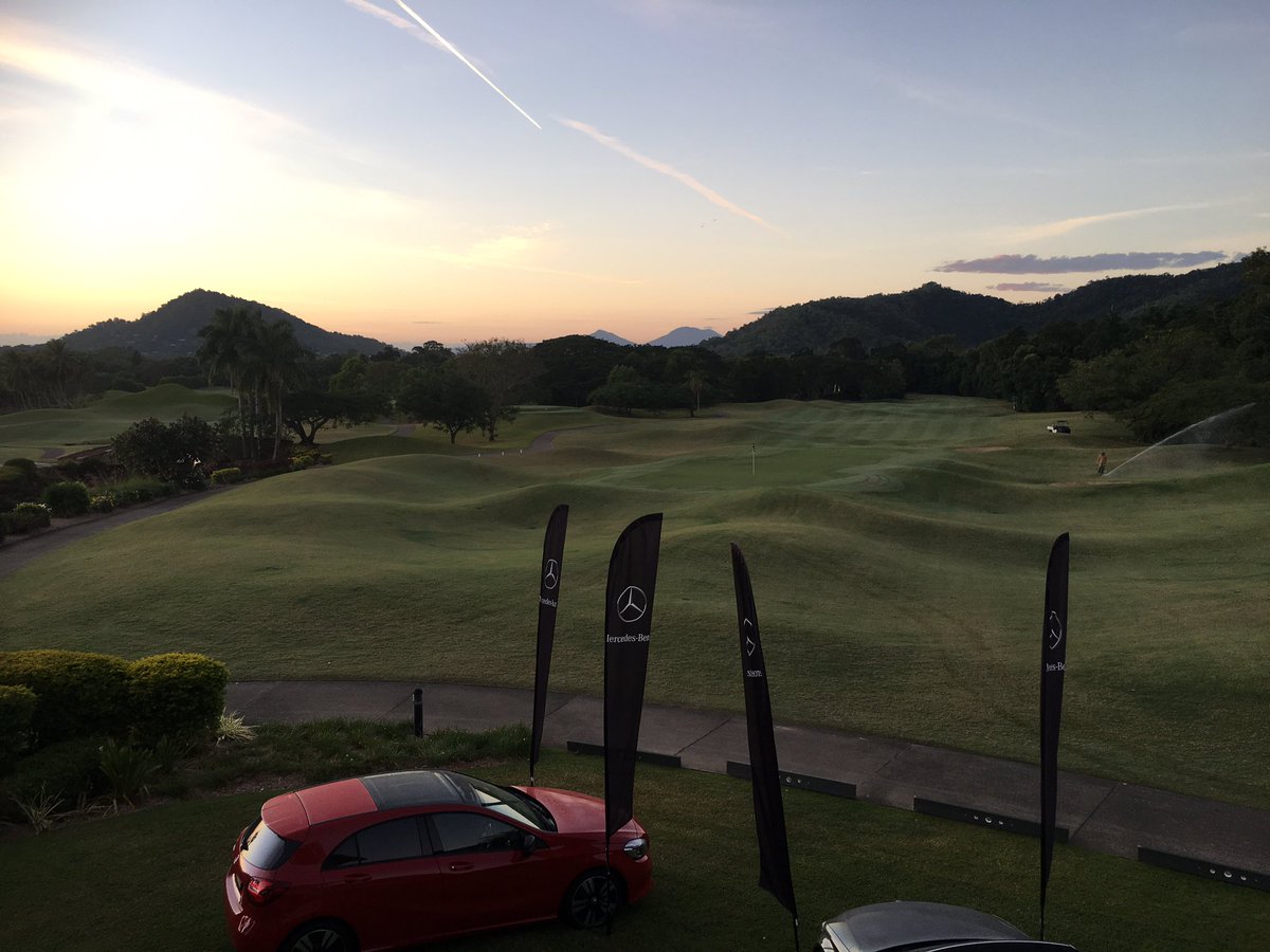 As the sun rises on Day 2 @MercedesBenzAU <a href="/cairnsclassic/">Cairns Classic</a> <a href="/ParadisePalmsNQ/">Paradise Palms</a> <a href="/PGAofAustralia/">PGA of Australia</a> #thisisqueensland