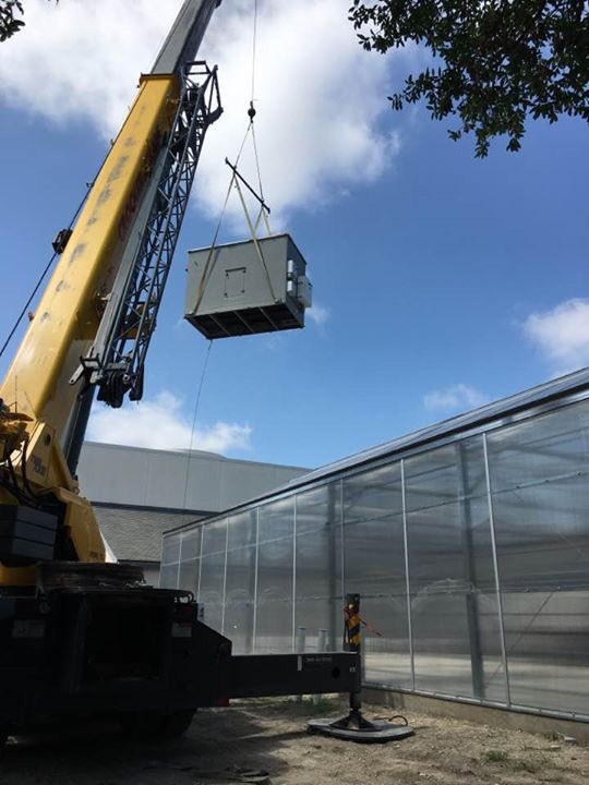 northparkpres's tweet photo. HVAC delivery at the #SoulFood #greenhouse site! One step closer to #reversinghunger in our community! #mission #hydroponics #feedmysheep 🍅🍅 https://t.co/rIQo1a2am8