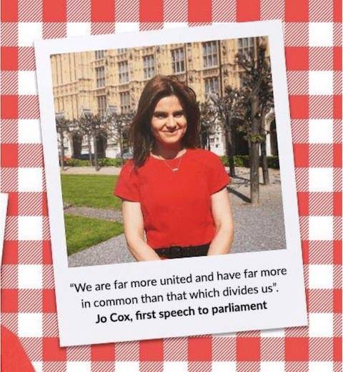 BalungieFarm's tweet photo. In honour of the inspirational lass from Batley, takings from teas &amp; coffees this weekend will go to the Jo Cox Foundation. 
#MoreInCommon https://t.co/4OEQB2ohOJ