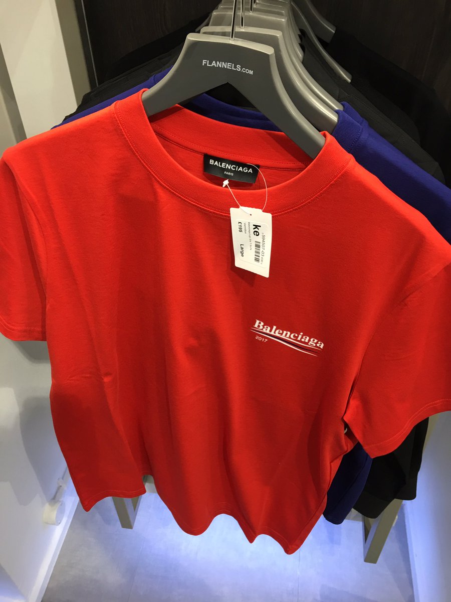 balenciaga paris t shirt red