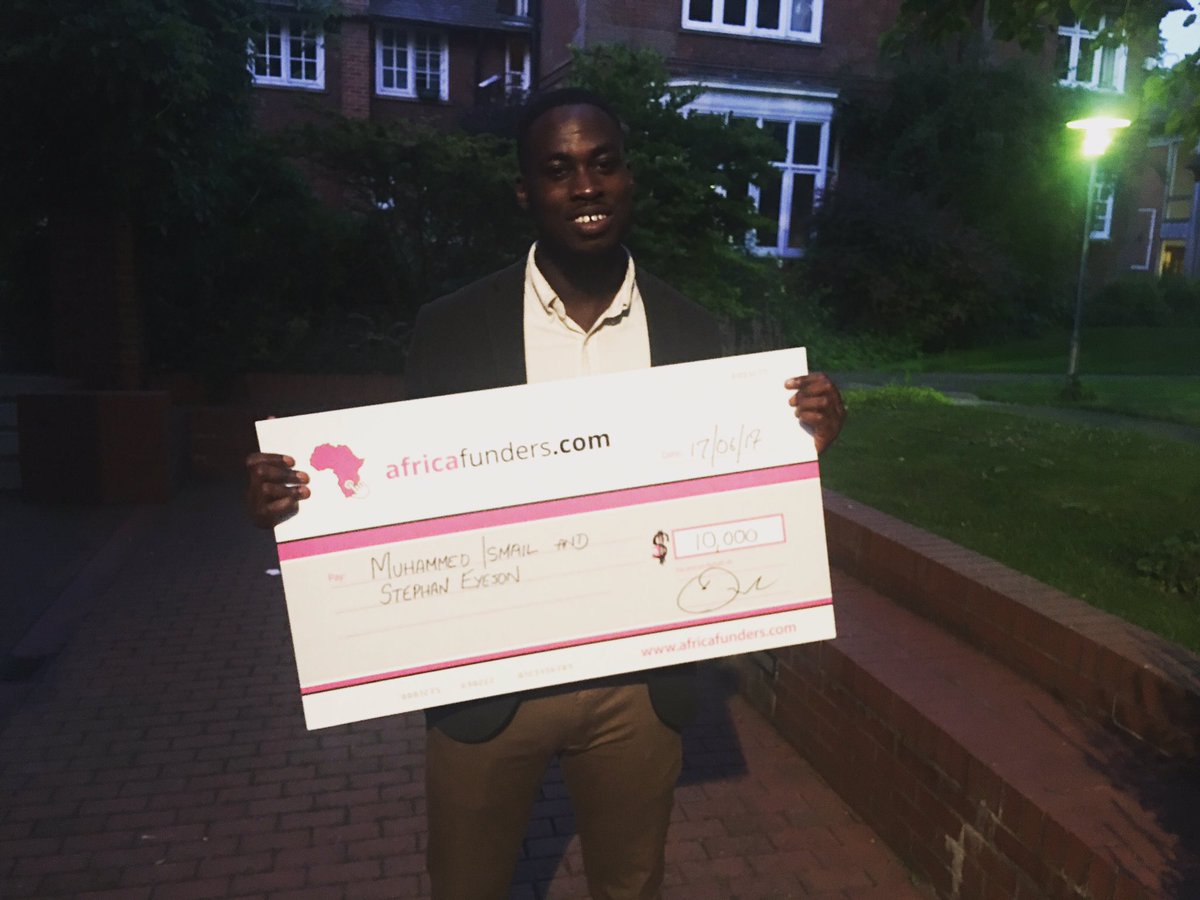 Nzube's tweet image. Congratulations @seyeson, founder of @Survey54_, for winning Lion's Den @CambridgeABN pitch! #africa #tech #data