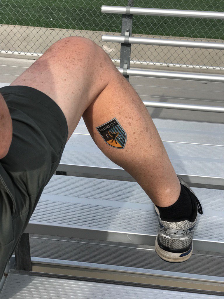 OklahomaCityFC's tweet photo. This is a dedicated fan #NumberOneSupporters. #EveryKickCounts https://t.co/vBJDUYU9y4