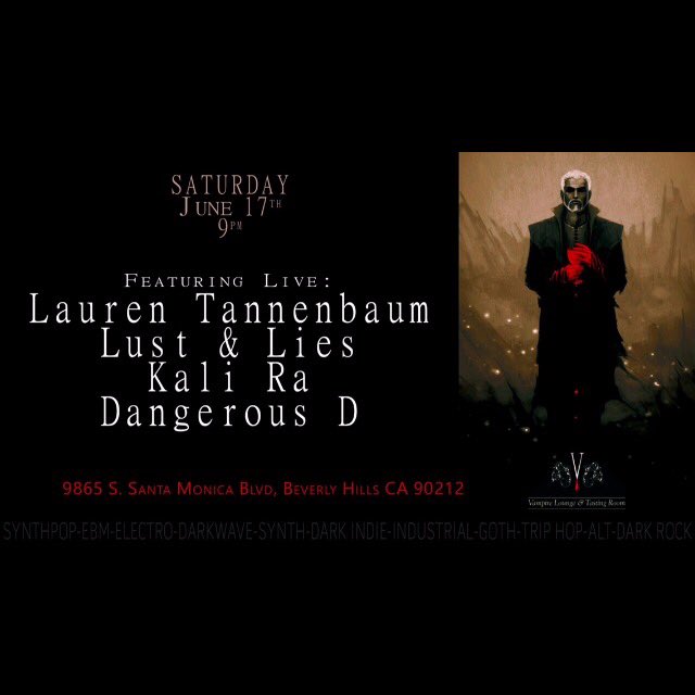 darinmalfi's tweet photo. TONIGHT JUNE 17th #DangerousD LIVE in #BeverlyHills at #VampireLounge! https://t.co/I1zkXVwXYK