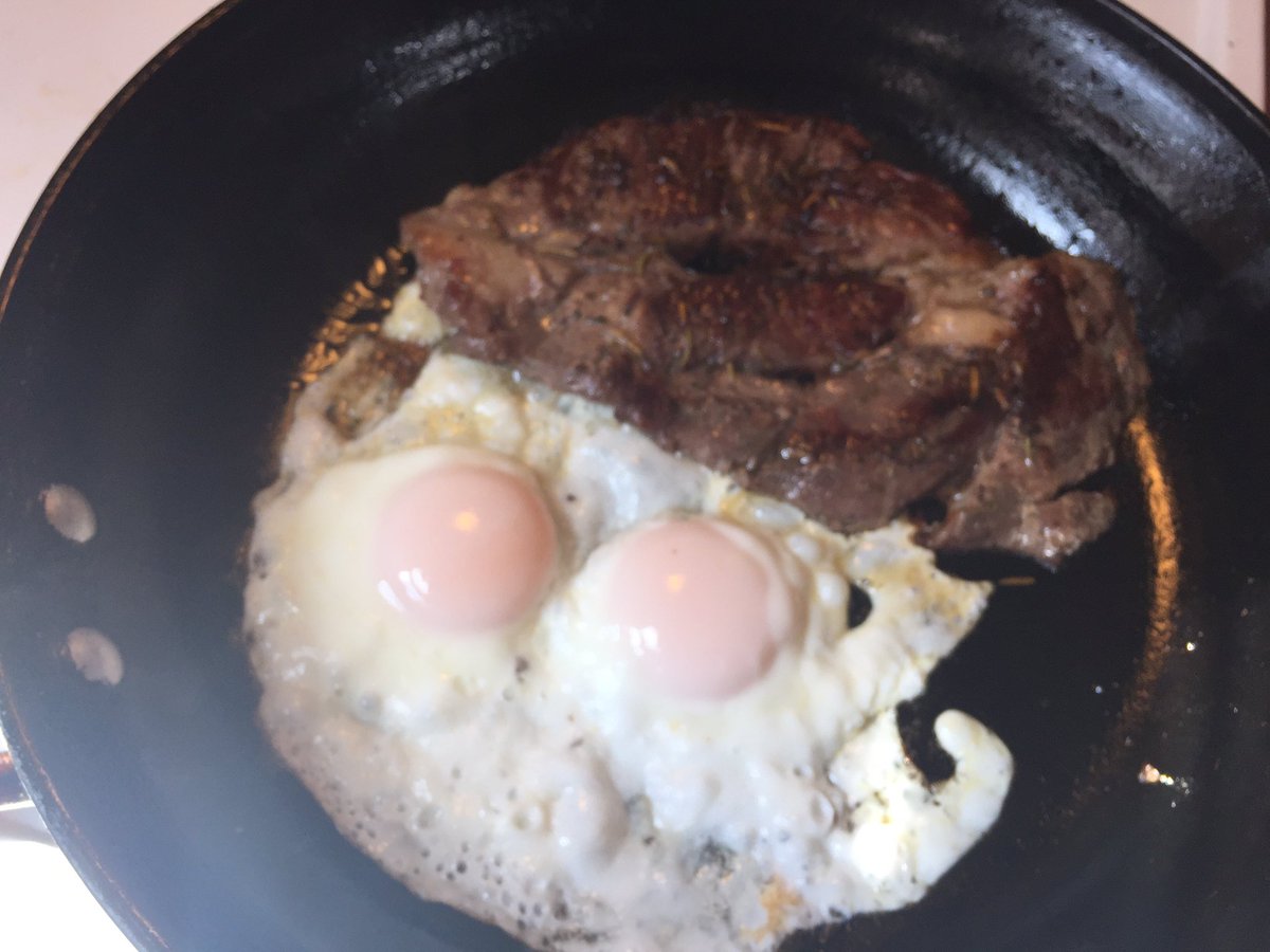 I made my first attempt at Basic Steak and Eggs for Breakfast.. @GordamRamsey what do you think?