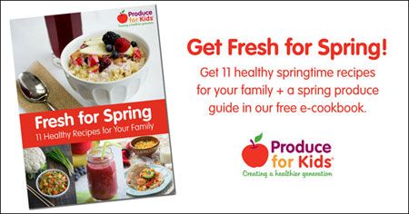 Take advantage of spring produce with 11 nutritious recipes + a guide to spring produce in this free e-cookbook! produceforkids.com/kids