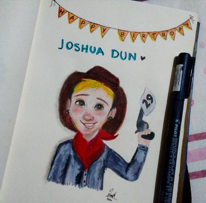 sunflowerloey's tweet photo. Happy birthday 29 to my favorite drummer and cowboy in weddings lol :D
I love you dude
#cliqueart #HappyBirthdayJoshDun 
@joshuadun https://t.co/RMdjUB2J2Y